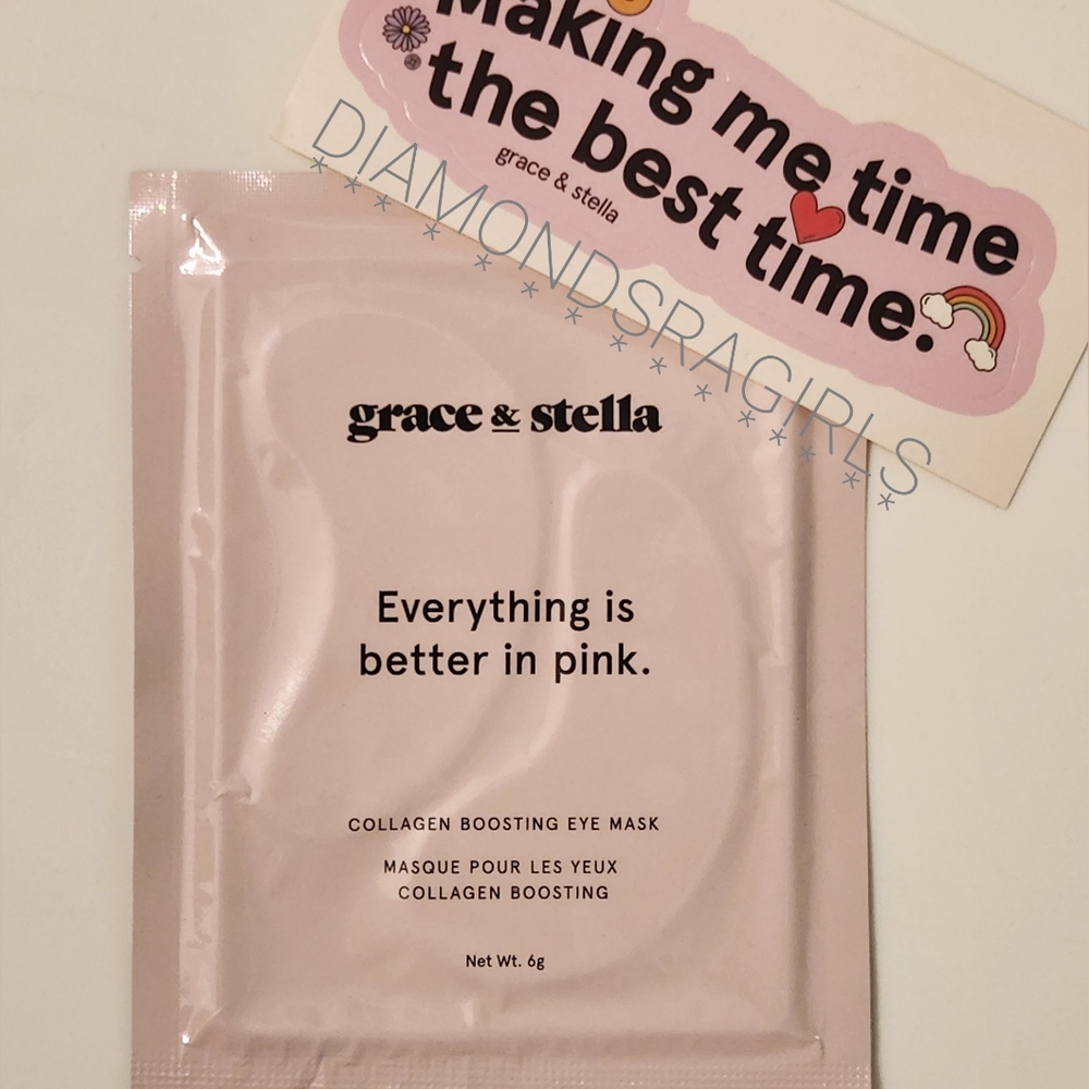 🪷5/$25! Five Grace & Stella Eye Masks Everything is Better in Pink NIP - Picture 3 of 15